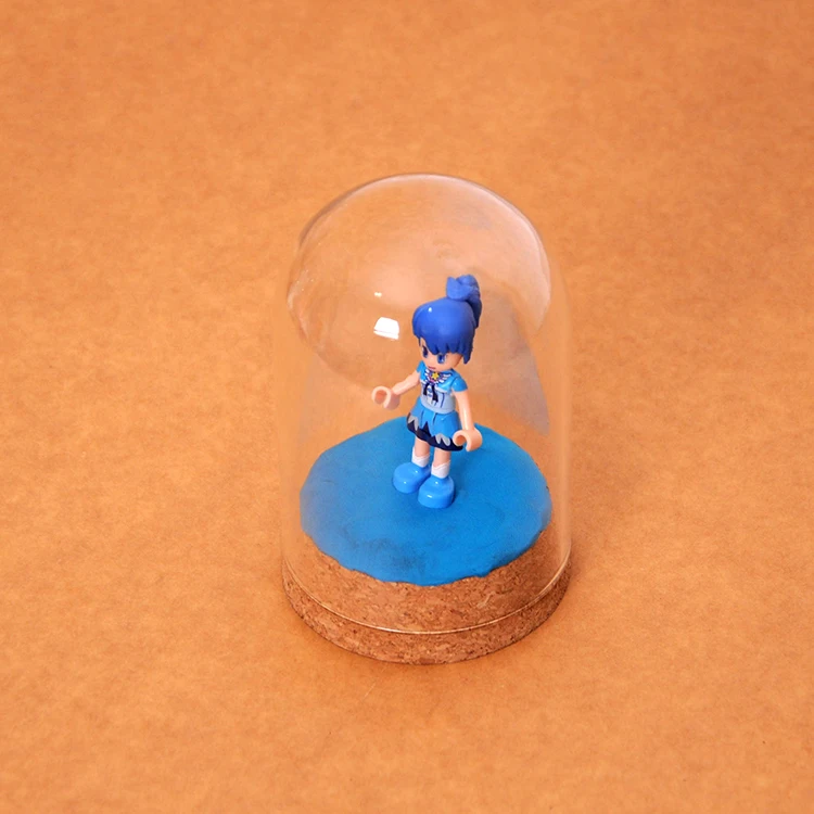 4 &quotМини фетровые шляпы Дисплей Doom крышка банки чехол деревянное основание