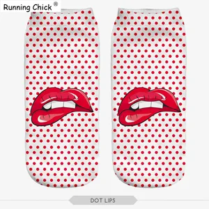 Носки до щиколотки в горошек и губ для бега, 2018