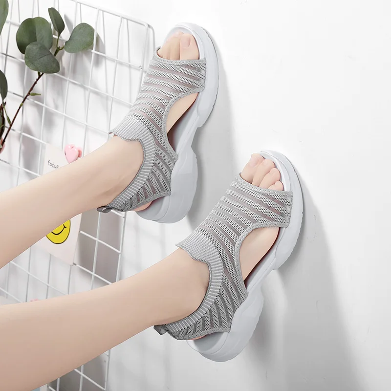 

Women Sandals Breathable Comfort Shopping Ladies Walking Shoes Wedge Heels Summer Beach Platform Sandal Shoes Mujer Plus size 42