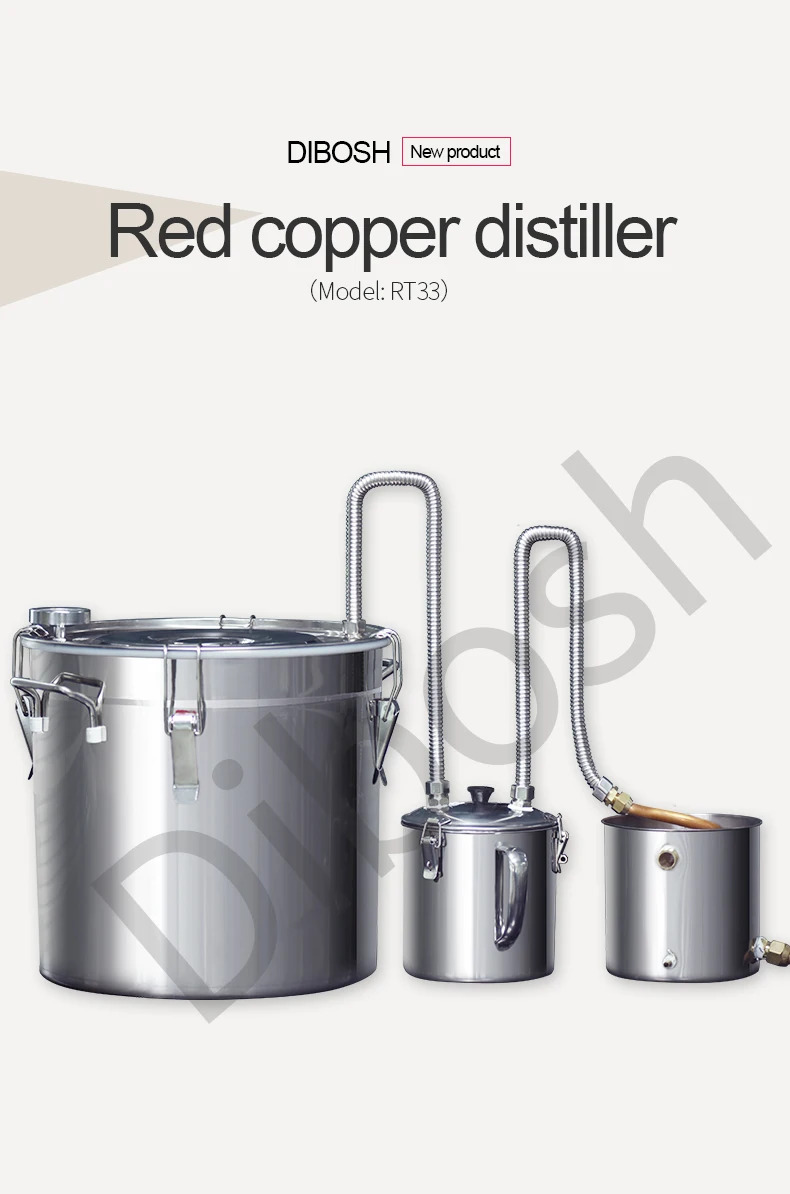 T2 красная медь+ 304 дистиллятор из нержавеющей стали 33L/50L с струнным ароматом маленький домашний пивоваренный коньяк виски водка оборудование