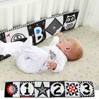 Черно-белые детские игрушки для возраста 0-12 месяцев, развивающая игрушка для детской кроватки, подвесная кроватка, Игрушки для раннего обучения для малышей