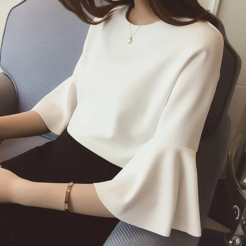 

Summer new simple all over half sleeve T-shirt women's Korean style loose big five sleeve women's T-shirt