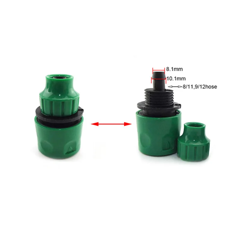 

8/11mm & 4/7mm Hose Fast Coupling Adapter Connector Kits Quick Drip Tape for Garden Watering Irrigation Plastic