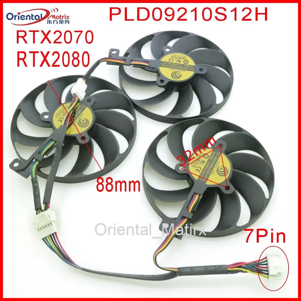 PLD09210S12H 12 В 0 30a 88 мм для ASUS ROG STRIX RTX 2070 RTX2080|Кулеры и системы охлаждения компьютера| |