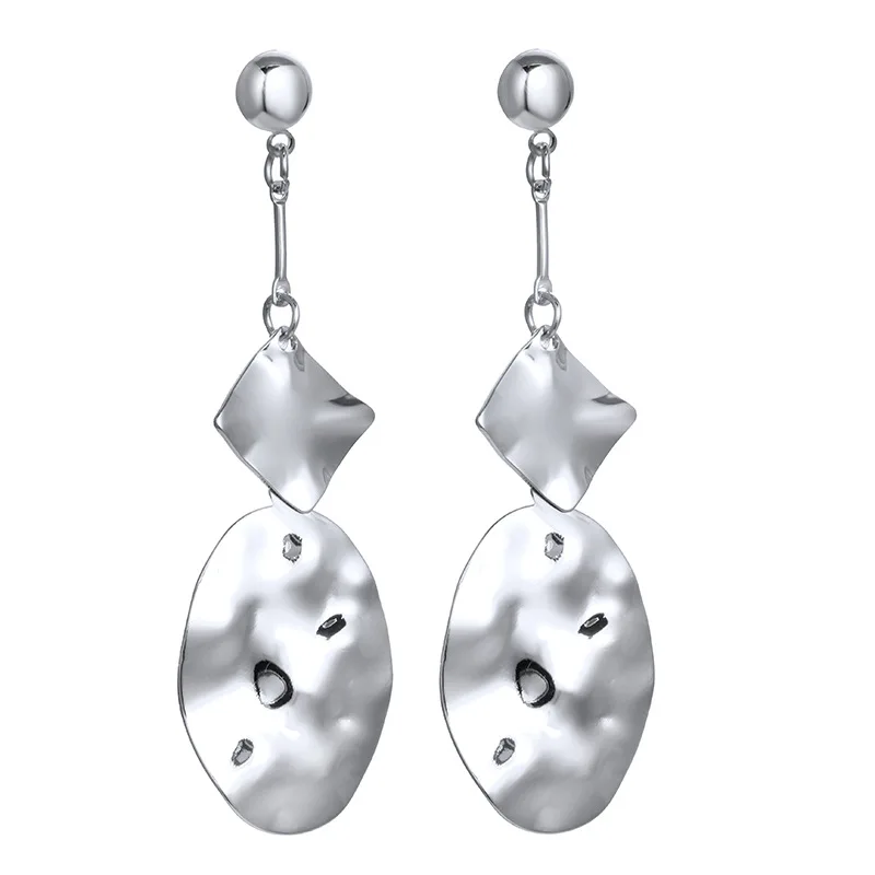 2019 корейский Серебряный Золотой массивные Серьги Геометрические Висячие серьги