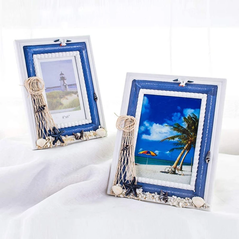 Деревянная рамка для фото пляжные картина побережье стенд держатель ручной