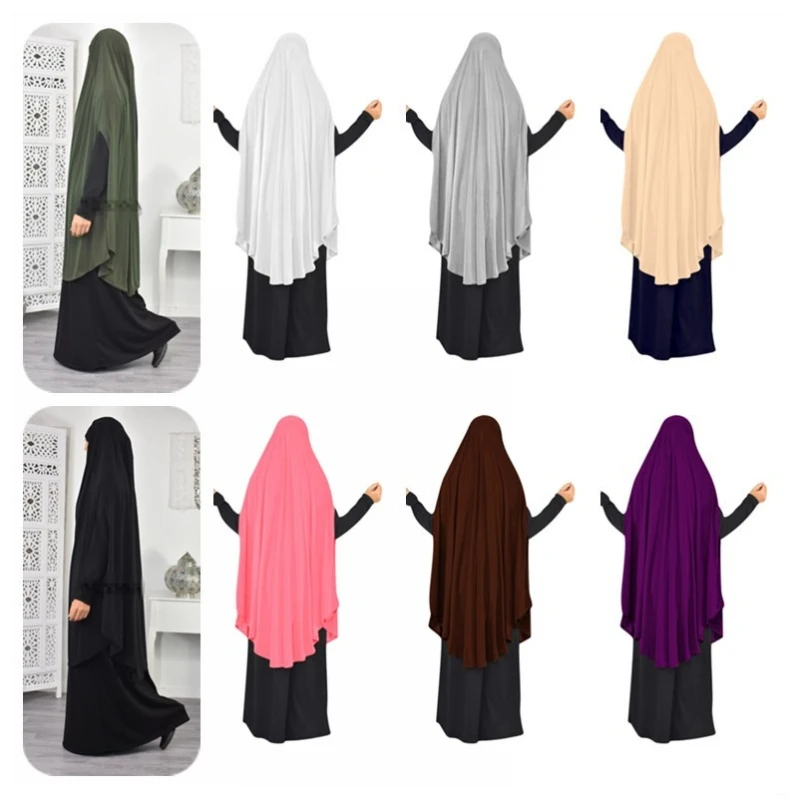 Всесезонная одежда мусульманские Женские топы с капюшоном без рукавов хиджаб