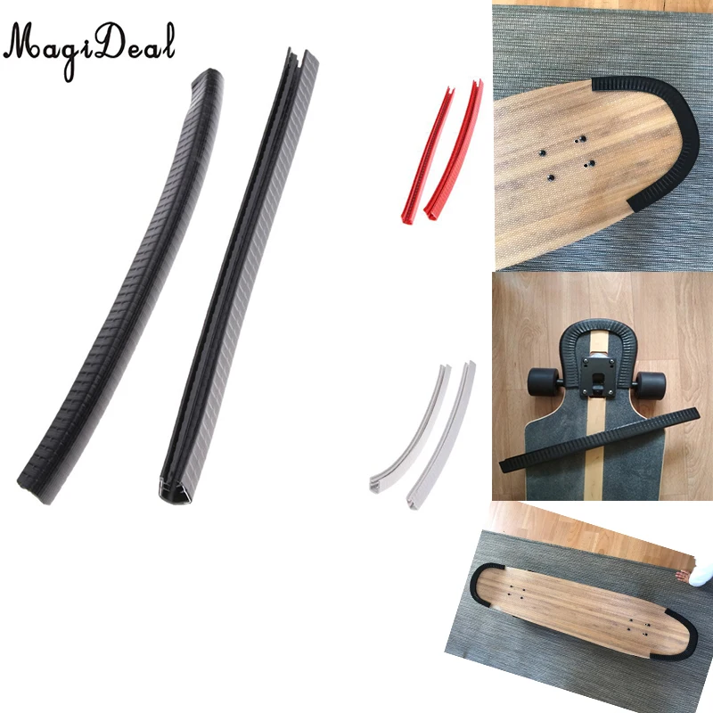 Резиновая Защитная полоса для скейтборда 2 шт. защитная защиты носа защита хвоста