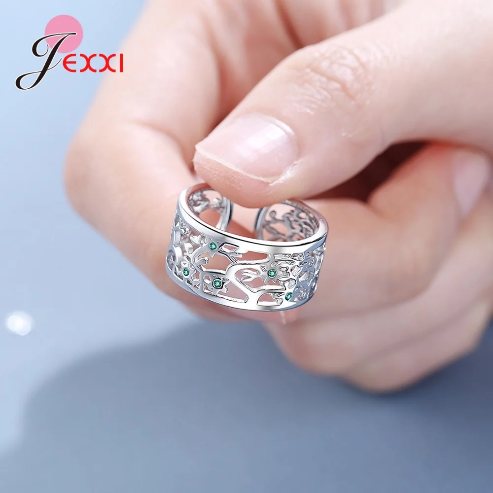 

2021 Summer Beach Vacation Crystal Silver Sunflower Big Ring Women Girls Finger Heart Open Ring Adjustable Jewellery Bijoux