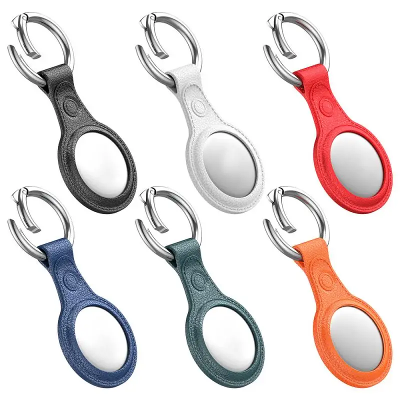 

TPU Protector Cover With Keychain For AirTags Shockproof Anti-scratch Anti-fall Silicone Protective Case Shell For Air Tag