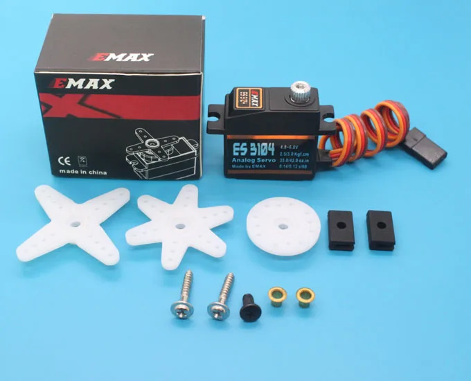 Оригинальный металлический Аналоговый сервопривод EMAX ES3104 17g 3 5 кг 0.13sec 23T с