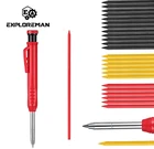 Твердый плотничный карандаш, набор со встроенной точилкой, механический карандаш, деревообрабатывающий карандаш, механический карандаш