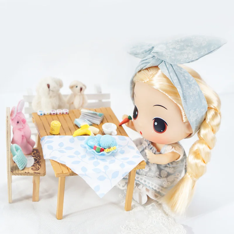 18 СМ Корея силиконовый путать Ddung куклы мода моделирование с заячьими ушками