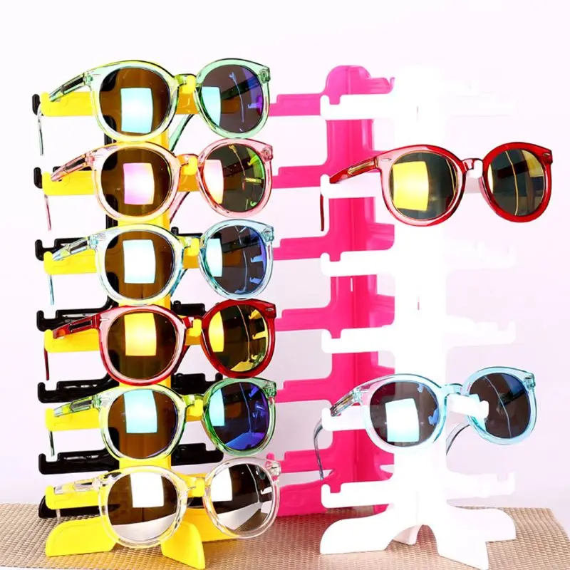 

6Pair Sunglasses Eyeglass Glasses Frame Rack Display Stand Organizer Show Holder Y4QB
