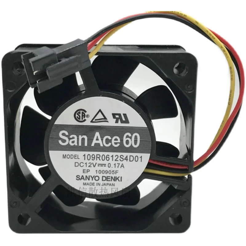 San Ace 60 109R0612S4D01 мм 6 СМ Компьютер ПК Вентилятор охлаждения 60X60X25mm DC 12V 0.17A 6025 кулер |