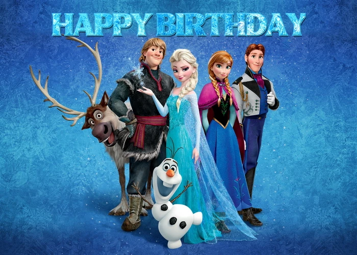 

Disney Frozen Party Backdrop Children's Birthday Party Wall Decorations Backdrops Curtain Stand Photo Booth Background Cloth