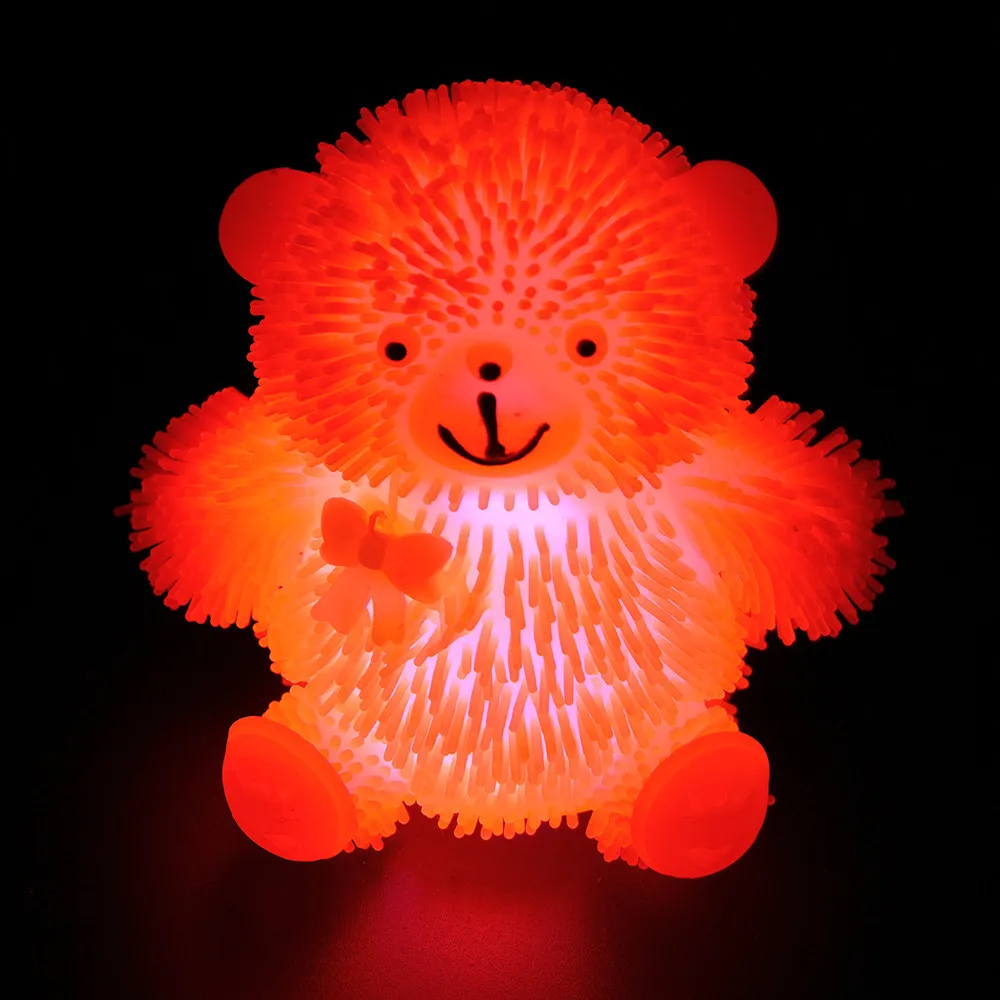 Новинка мигающий симпатичный медведь сенсорная игрушка Сжимаемый для снятия