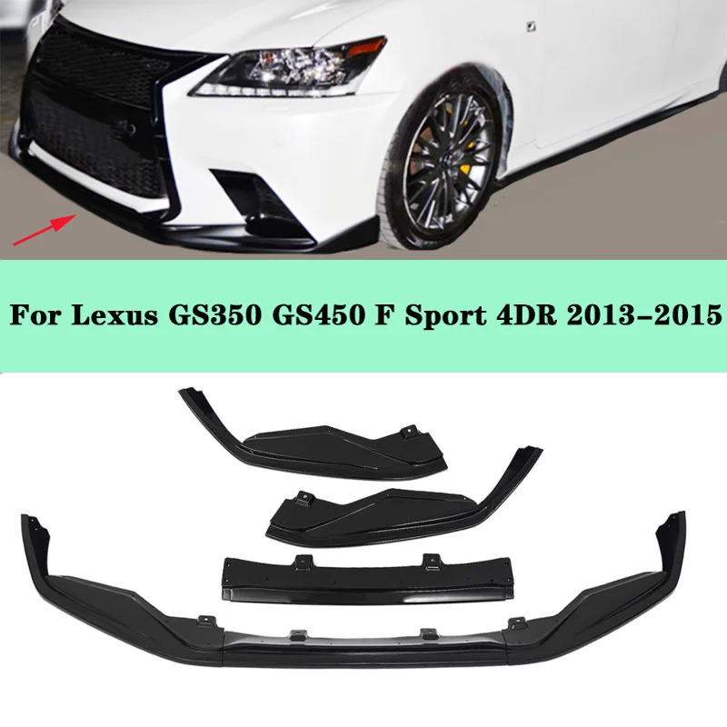 

Car Front Bumper Splitter Lip Body Kit Spoiler Diffuser Protector Cover Guard For Lexus GS350 GS450 F Sport 4DR 2013 2014 2015