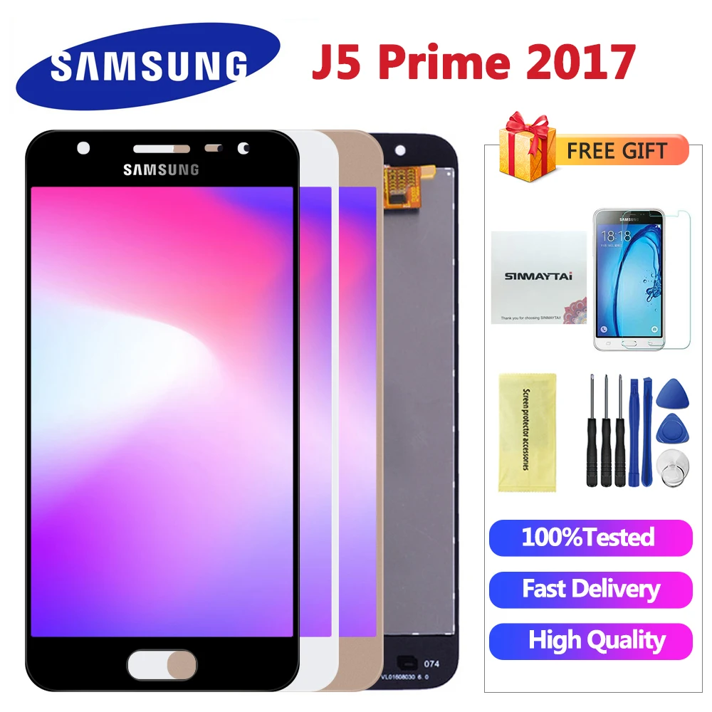 Дисплей для samsung J5 Prime G570 G570F G570M G570Y J5 Prime G571F ЖК-дисплей с сенсорным датчик экрана в сборе