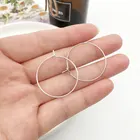 30 шт. круглые серьги-кольца для ушей, серьги, Ювелирная фурнитура, провода, кольца, серьги с посеребренным покрытием, сделай сам, аксессуары для изготовления ювелирных изделий