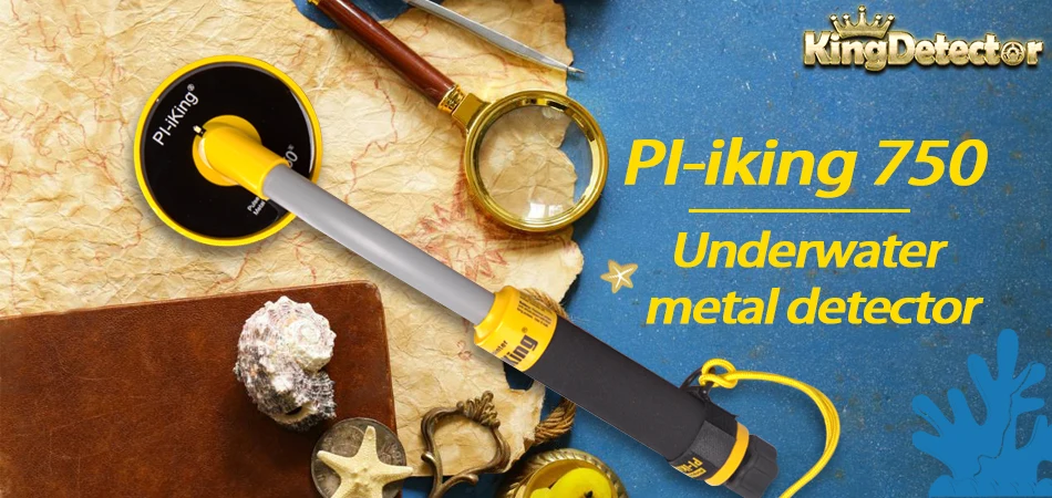 Pi-iKing 750 высокое качество полностью водонепроницаемый 30 м ручной индукционный Pinpointer золотой металлоискатель подводный охотник за сокровищами