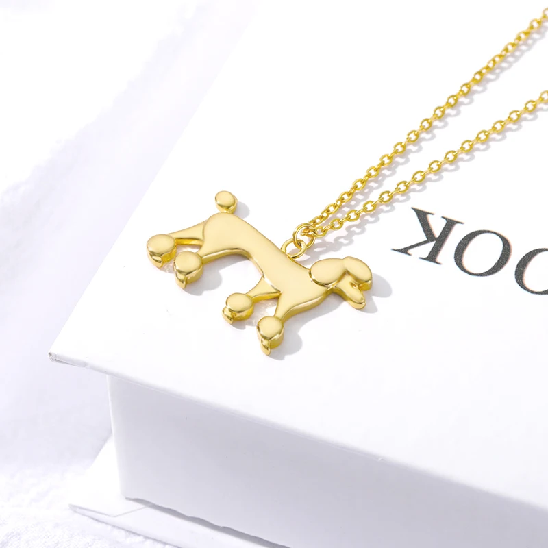 

Lovely Dog Necklace For Women Men Gold Silver Color Stainless Steel Chain Pet Dog Pendant Necklaces Christmas Jewelry Accesorios