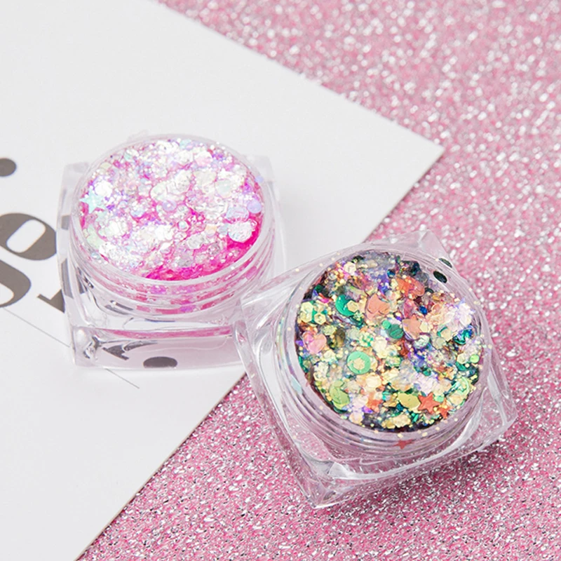 24 цвета блестящие украшения для лица пигментные Блестки и глаз блестящий гель