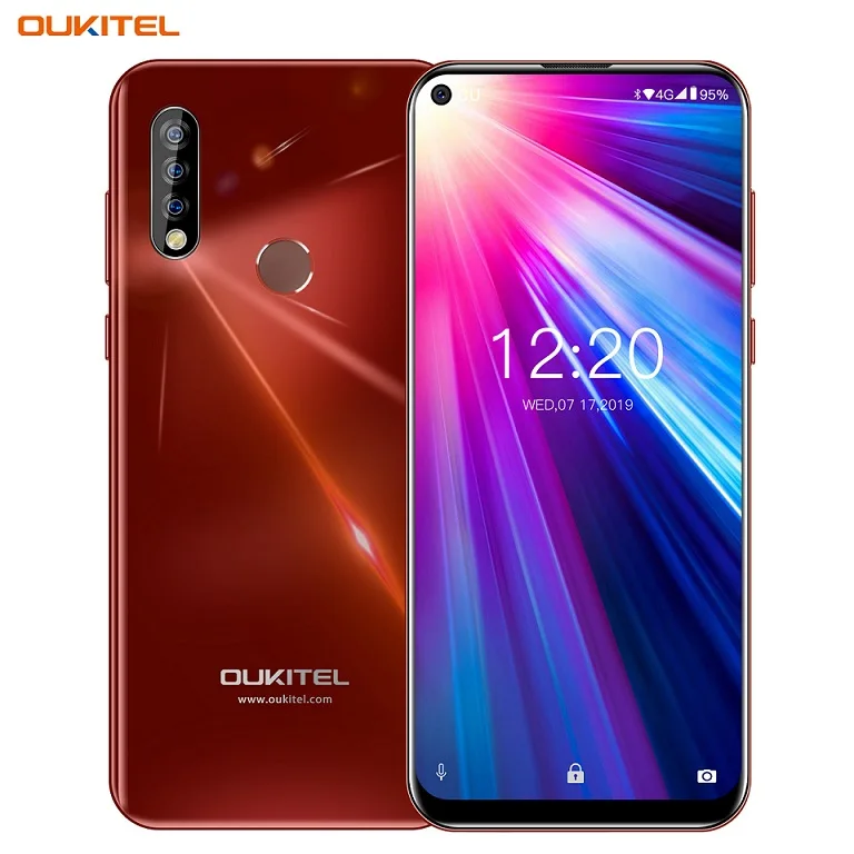 Sunrise Смартфон OUKITEL C17 6,35 ''с тройной камерой MT6763, четыре ядра, Android 9,0, 3 ГБ, 16 ГБ, распознавание лица, отпечаток пальца, 4G, мобильный телефон, 3900 мА/ч - Цвет: Sunrise