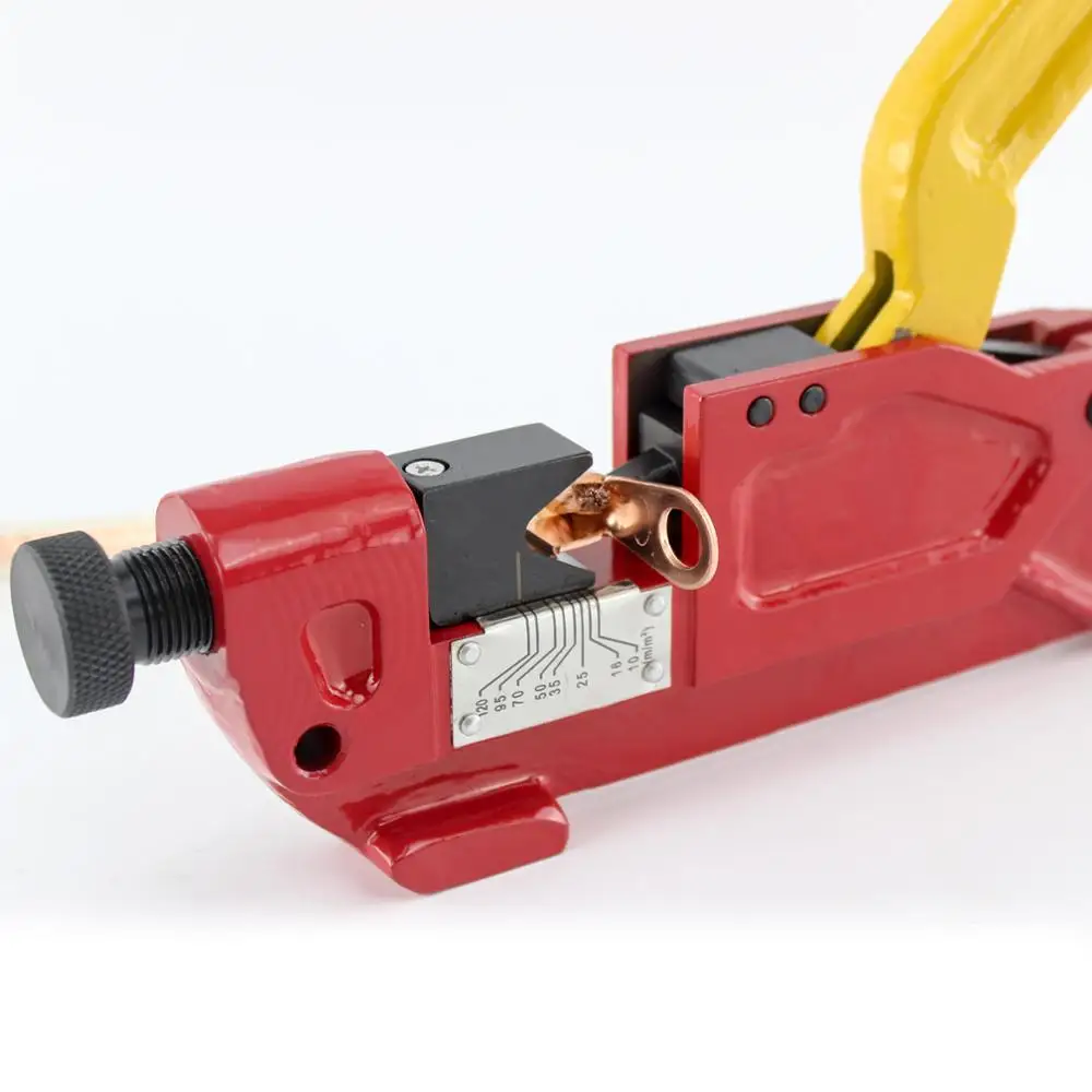 Инструмент для обжима кабеля 10-120 мм2 электрический клеммный кабель без вмятин