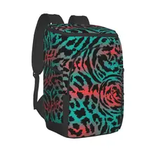 Protable Insulated Thermal Cooler Waterproof Lunch Bag Leopard Skin Print Picnic Camping Backpack Double Shoulder Wine Bag