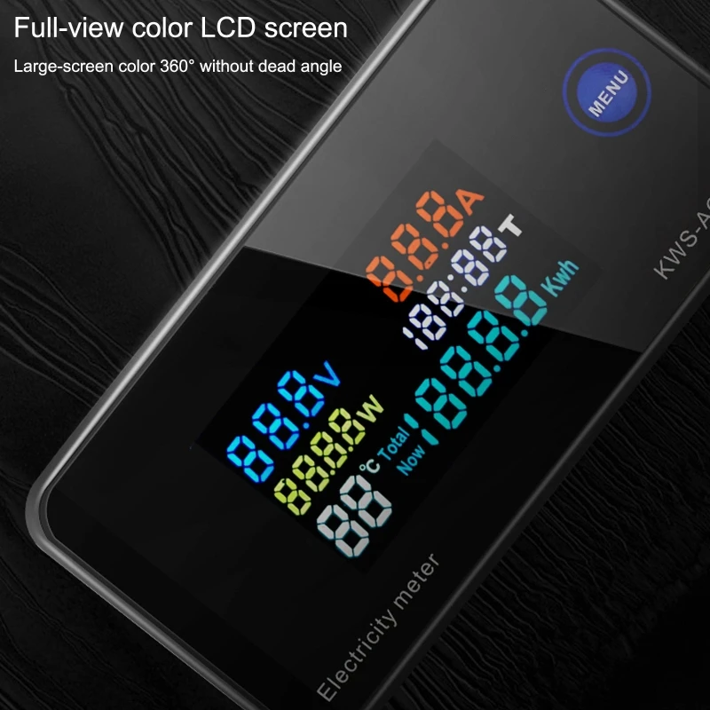 

AC 50-300V 0-100A Power Energy Meter Voltmeter Ammeter kWh Digital AC Electric Monitor Panel Meter with Reset Function