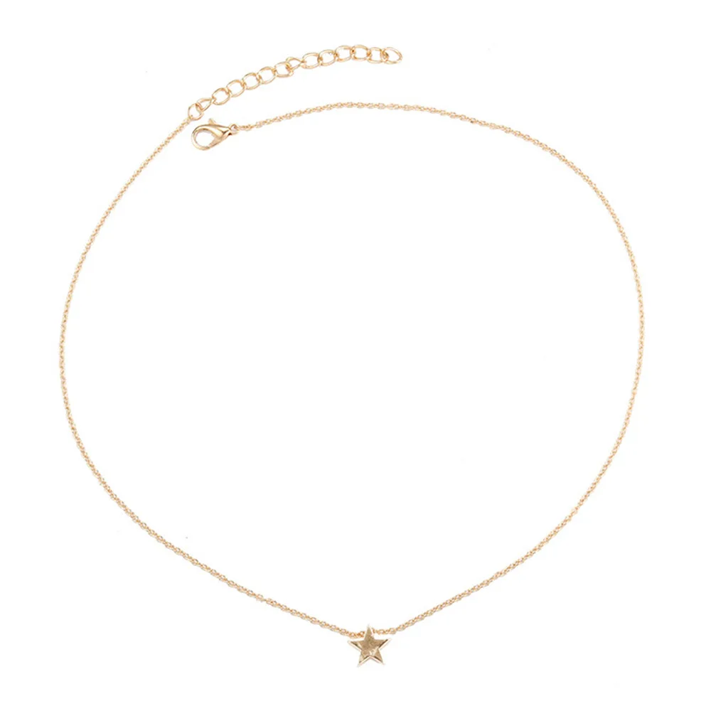 Горячая Мода корейский вариант новое ожерелье личности простой пятиконечная