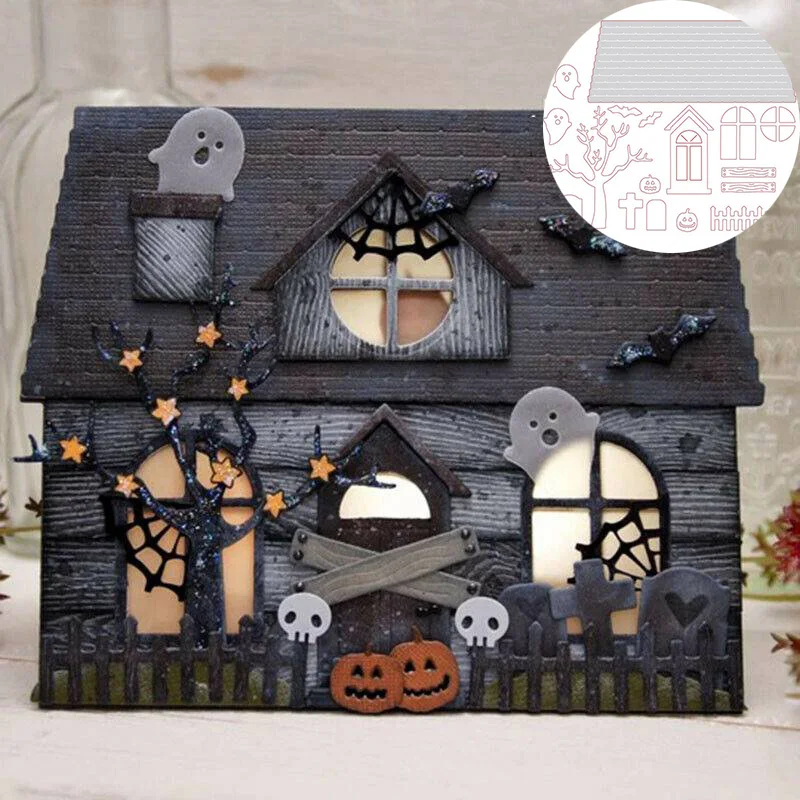 Сделай Сам Хэллоуин металлический режущий штамп трафареты для рукоделия