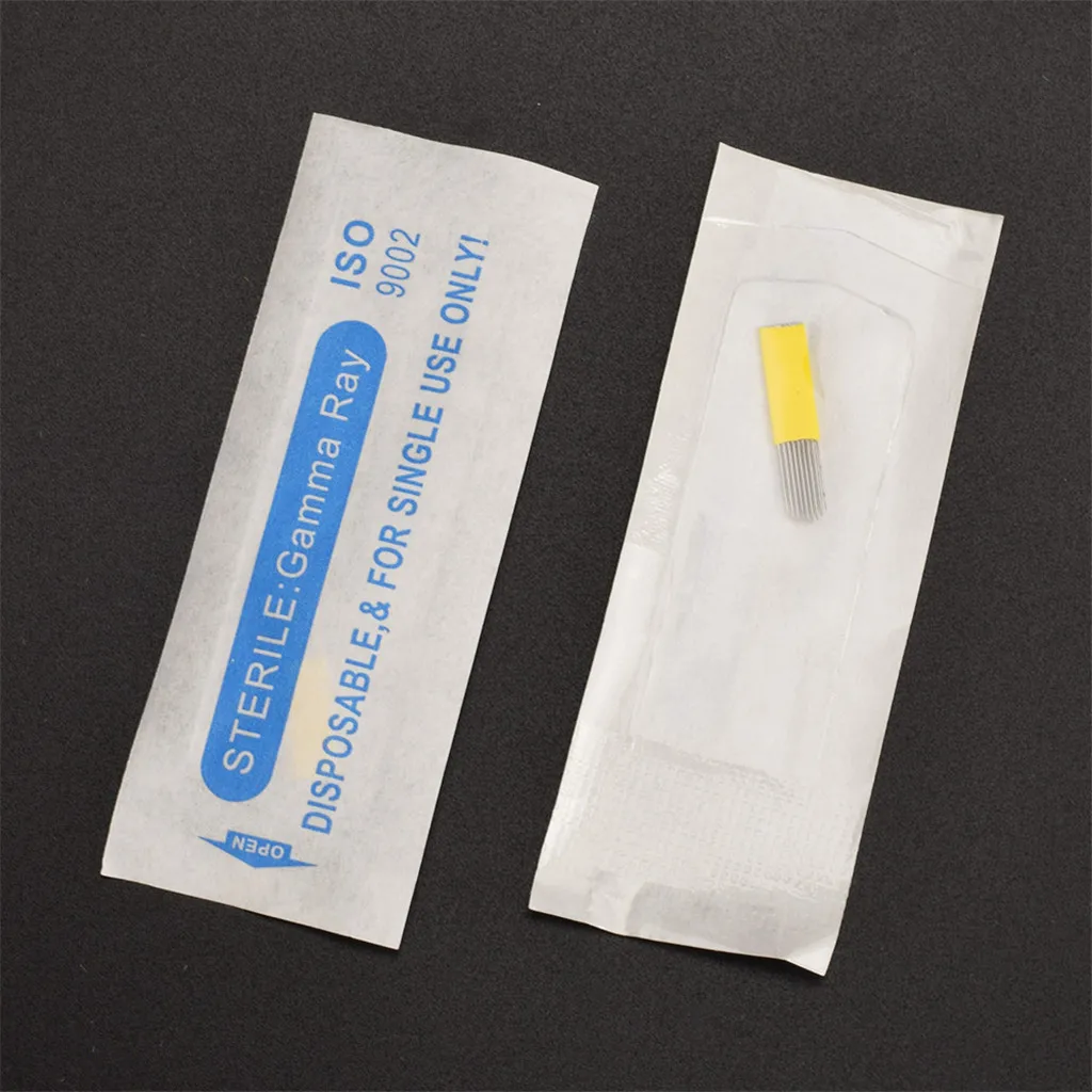 

50x Permanent Makeup Tool for Eyebrow Tattoo Machine Disposable Needle 17Pin