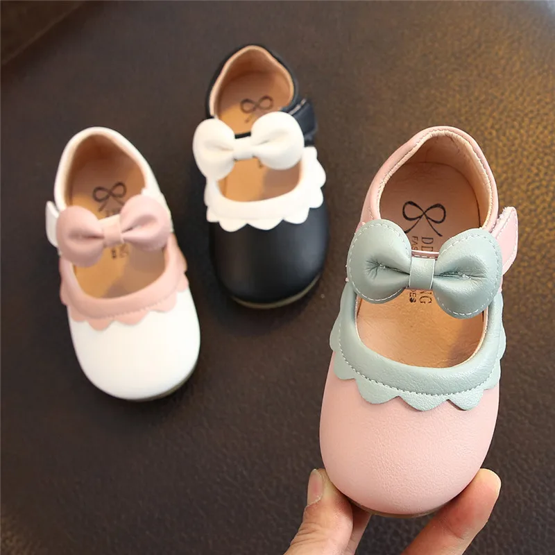 

2020 Summer Kids Shoes Fashion Solid Leathers Sweet Children Sandals For Girls Toddler Baby Breathable Princess Single Shoes