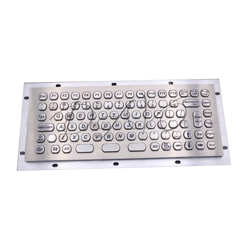 Металлическая промышленная встроенная клавиатура из нержавеющей стали для