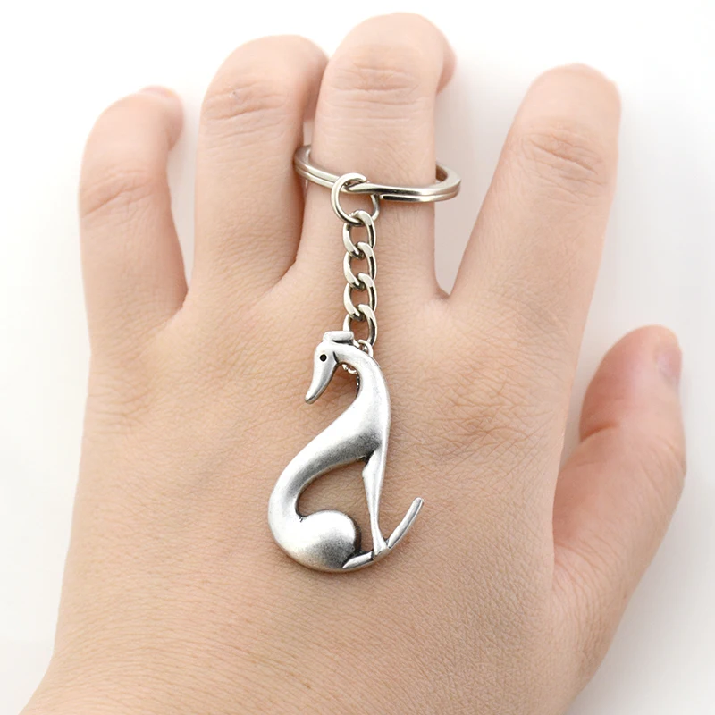 Винтажный Ретро брелок в итальянском стиле грейкер Серый круглая собака для