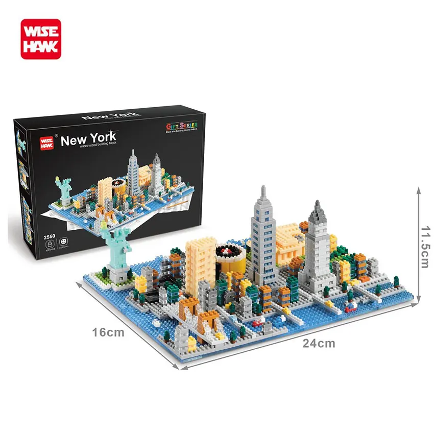 Фото Wisehawk Mini Building Blocks Model Kit City Architecture Titanic Statue Of Liberty Educational Toys For Children №2