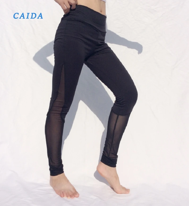 

Леггинсы женские спортивные CAIDA, с высокой талией, сетчатые, в стиле пэчворк