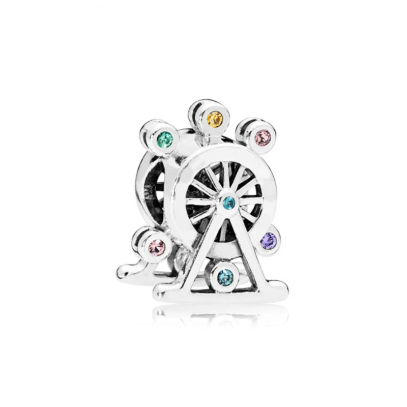 Ferris Wheel Новинка, сплав, бусина для отдыха, путешествий, Рождества, Радужный Шарм, Подходит для Пандора, браслет, ожерелье, сделай сам, Женские Ювелирные изделия - Цвет: Ferris Wheel