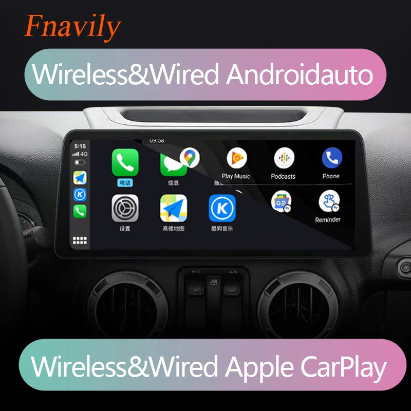 Fnavily Android 10 автомобильный радиоприемник для JEEP Wrangler мультимедийная система