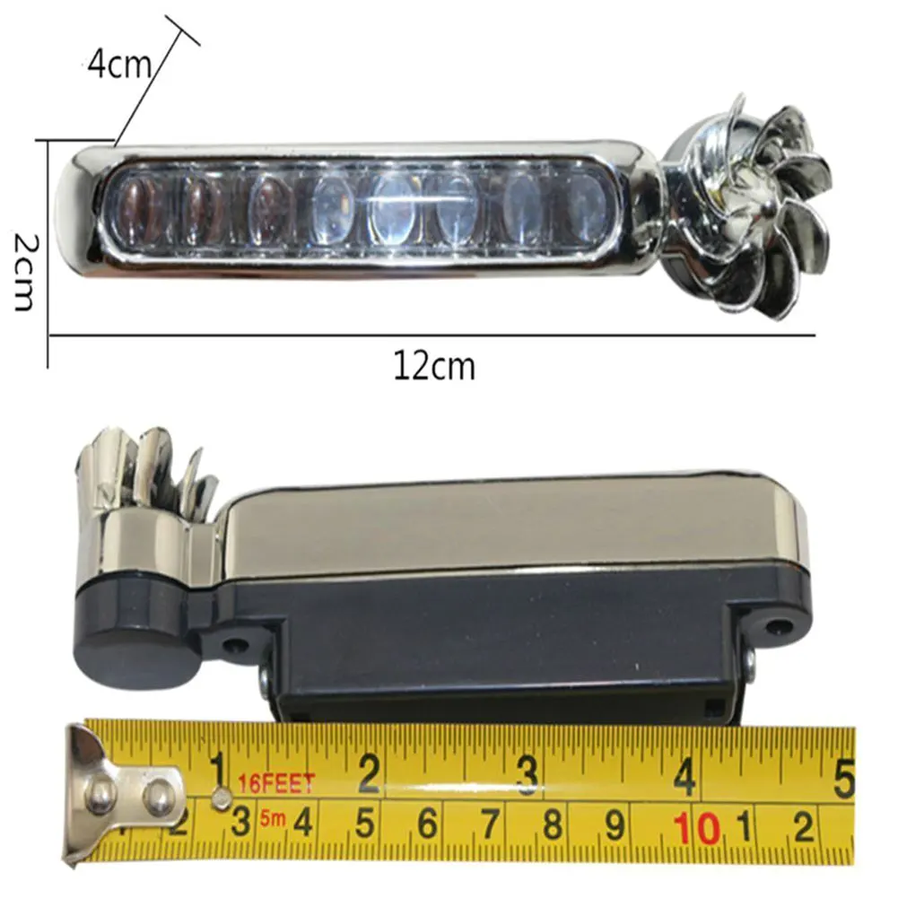 1 шт. 8 светодиодный дневный светильник DRL налобный ветряная энергия поколение