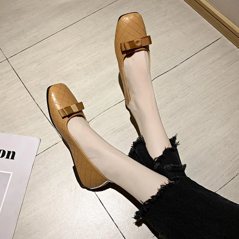 2021 Women's Flat Shoes Square Toe Soft Bottom Ladies Fashion Loafers Slip on Women Casual Comfortable Female Footwear Plus Size