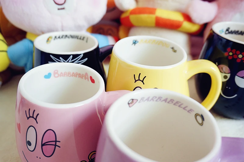 Креативная модная симпатичная керамическая кружка бабапапа мультяшная чашка