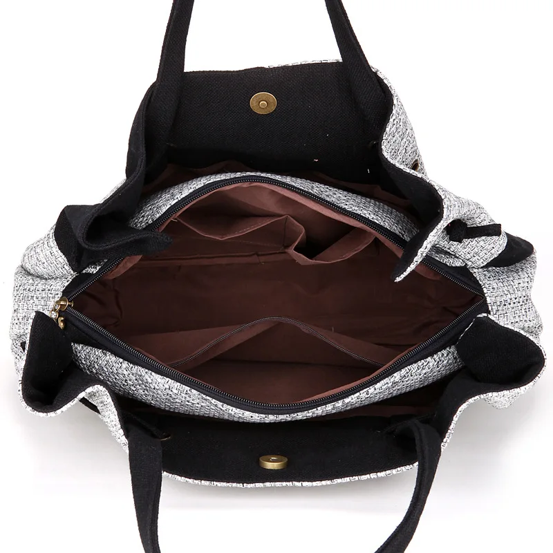 

2021 Summer New Fashion leisure Canvas Handbag Ethnic Style Exquisite Vintage Bag Shoulder Bag Women Bag