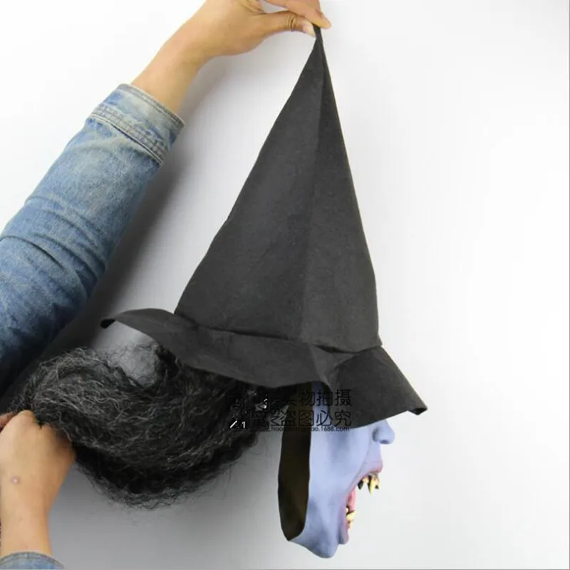 Ведьма набор маска со шляпой парик ведьма страшные маски на Хеллоуин старые