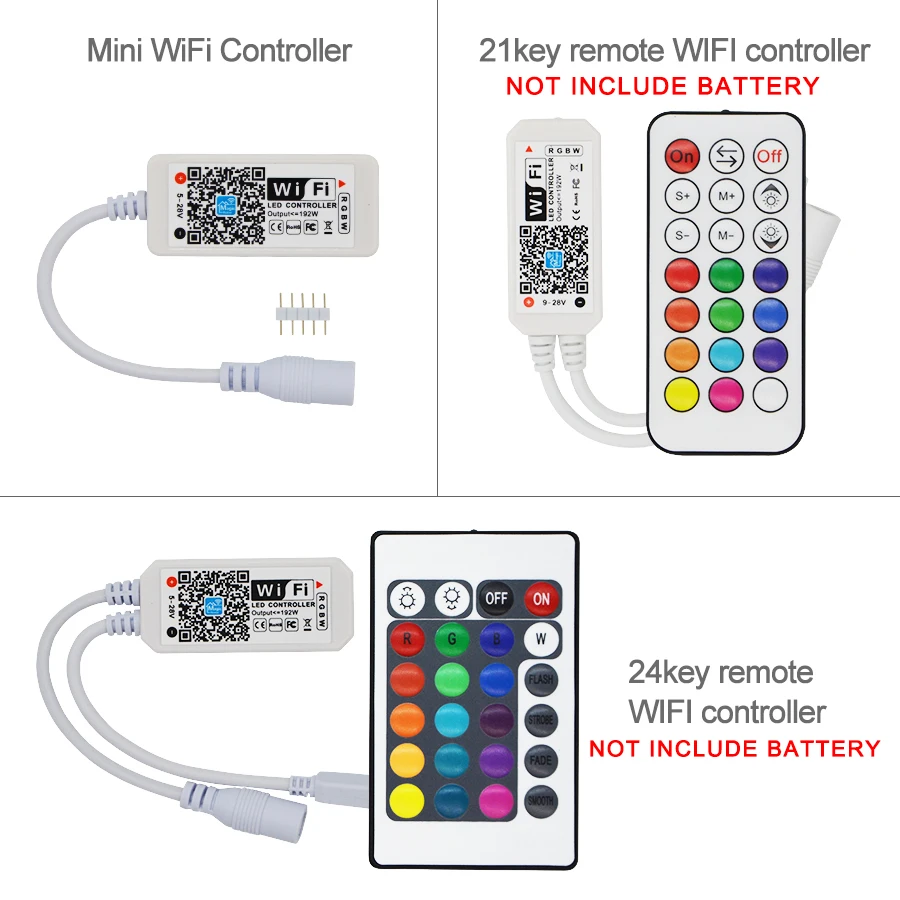 Водонепроницаемый 5050 RGB/RGBW/RGBWW WiFi Светодиодные полосы Набор Гибкая светодиодная подсветка беспроводной контроллер для смартфонов 12 В 3A блок питания