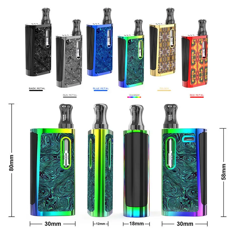 2019 испаритель Оригинал 650 мАч Klasik V2 коробка мод Vape комплект Быстрый Подогрев 510