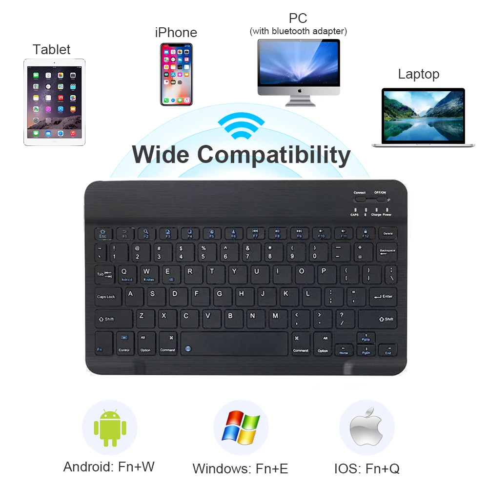 10.5 inch Universal wireless Bluetooth Keyboard Cover For Samsung Galaxy Tab S5E SM-T720 SM-T725 T720 T725 Case stand Funda | Компьютеры и