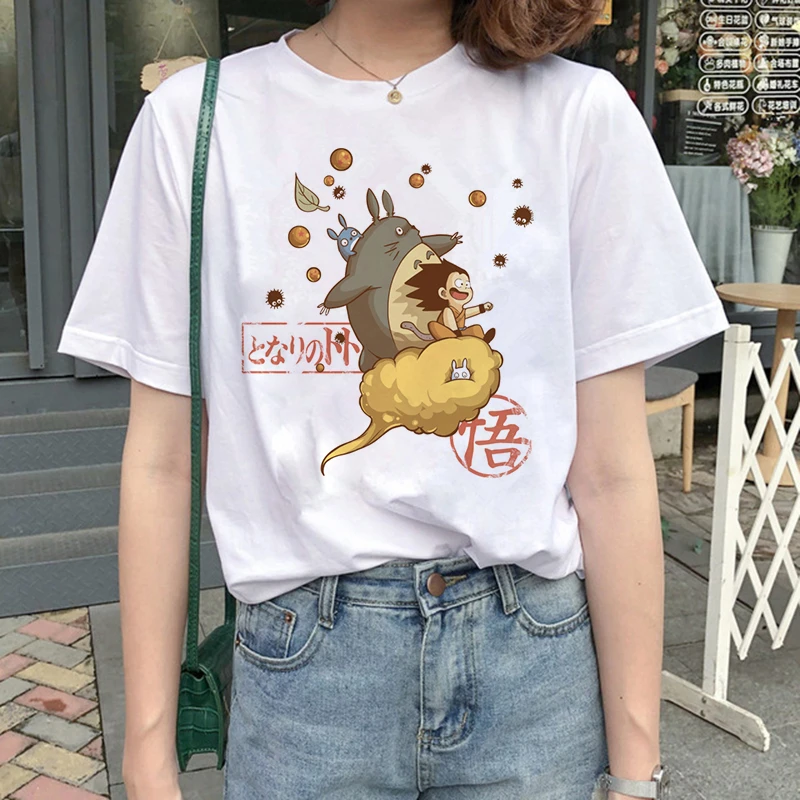 Camisetas mujer манга corta летняя футболка totoro Spirit Away Studio ghiали женская с японским